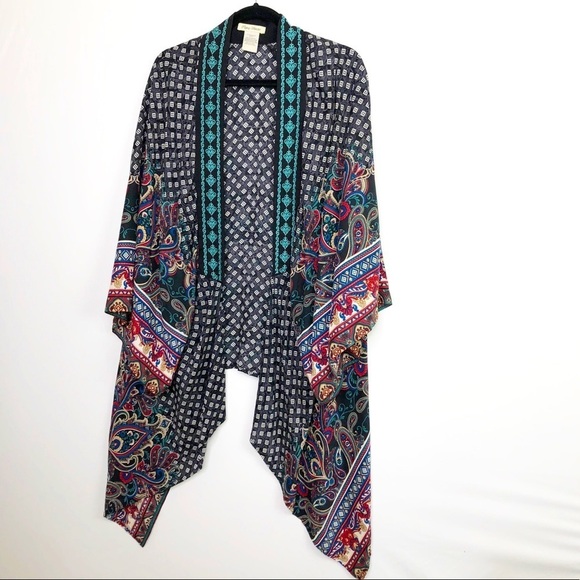 Flying tomato floral bohemian embroidered kimono - Picture 2 of 7